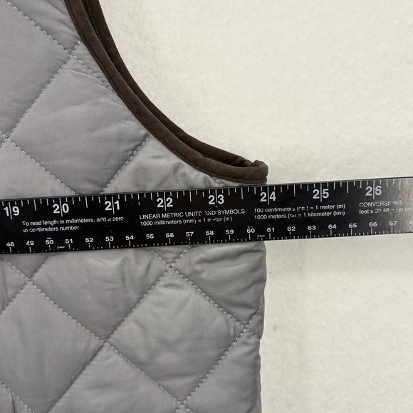 Jos A Bank Vest Mens XL Gray Traveler Quilted Zip Front Water Resistant Casual - Picture 10 of 14